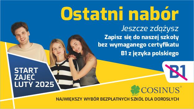 Ostatnia szansa na naukę bez certyfikatu B1! Zapisy na semestr wiosenny trwają!