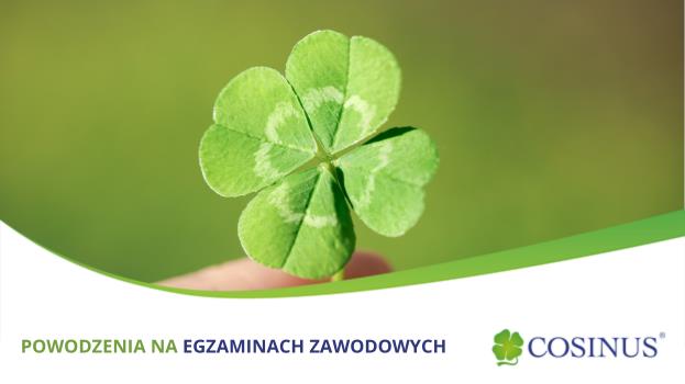 Powodzenia na egzaminach zawodowych!