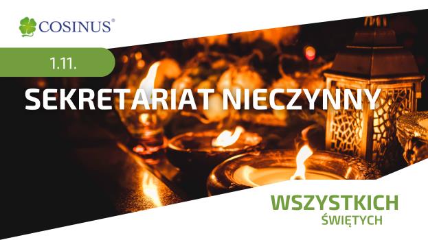 W dniu Wszystkich Świętych sekretariat nieczynny