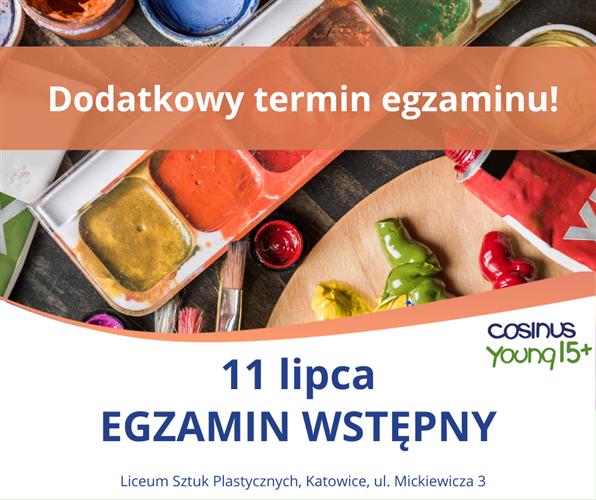 🍀11 lipca godz. 10:00 - dodatkowy termin egzaminu wstępnego 🍀